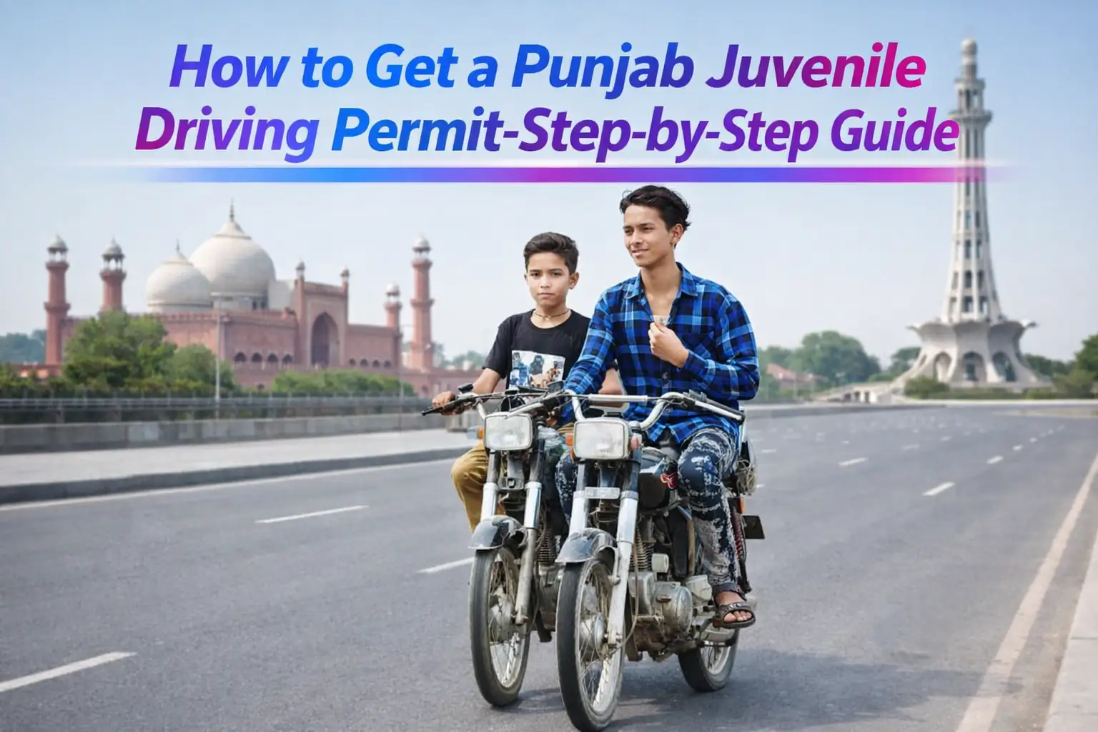 Driving permit for juvenile motorcyclists in Punjab